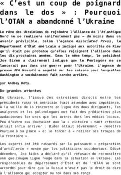 " C'est Un Coup De Poignard Dans Le Dos " : Pourquoi L'OTAN A Abandonné ...