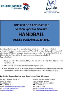 HANDBALL Section Sportive Scolaire - DOSSIER DE CANDIDATURE - Quomodo