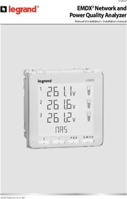 EMDX3 Network and Power Quality Analyzer - Manuel d'installation Installation manual - HomeSystems Legrand