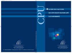 GUIDE DE L'ACCUEIL DE L'ÉTUDIANT HANDICAPÉ À L'UNIVERSITÉ - Handiplace