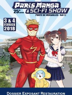 Dossier Exposant Restauration - Paris Manga