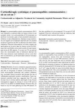 Corticothérapie systémique et pneumopathies communautaires : où en est-on ? - SRLF
