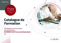 Catalogue de Formation - D&eacute;veloppez votre potentiel sur les solutions DYNAMICS 365 Finance and Op&eacute;rations - TVH Consulting