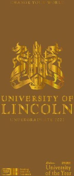 CHANGE YOUR WORLD - UNIVERSITY OF LINCOLN UNDERGRADUATE 2022