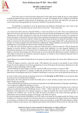 Note d'information N 365 - Mars 2022 - MUS&Eacute;E CARNAVALET - Mus&eacute;e national de la ...