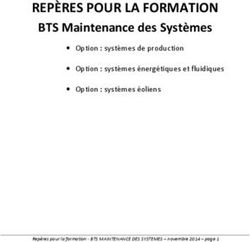 REPÈRES POUR LA FORMATION - BTS Maintenance des Systèmes Option : systèmes de production