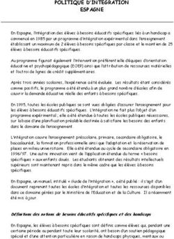 POLITIQUE D'INTEGRATION ESPAGNE