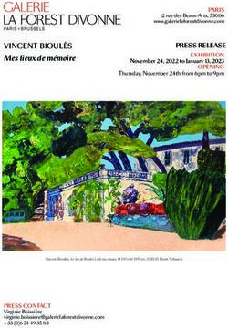 VINCENT BIOULÈS Mes lieux de mémoire - Galerie La Forest Divonne