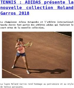 TENNIS : ADIDAS pr&eacute;sente la nouvelle collection Roland Garros 2018