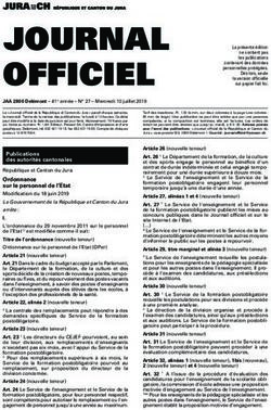 JOURNAL OFFICIEL - Canton du Jura