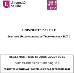 UNIVERSITE DE LILLE REGLEMENT DES ETUDES 2020/2021 DUT CARRIERES JURIDIQUES - INSTITUT UNIVERSITAIRE DE TECHNOLOGIE - IUT C