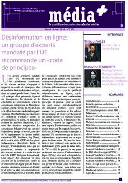 Désinformation en ligne: un groupe d'experts mandaté par l'UE recommande un "code de principes" - média+