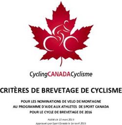 CRITÈRES DE BREVETAGE DE CYCLISME - POUR LES NOMINATIONS DE VELO DE MONTAGNE AU PROGRAMME D'AIDE AUX ATHLETES DE SPORT CANADA POUR LE CYCLE DE ...