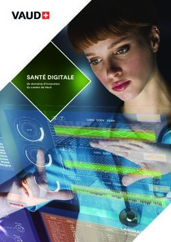 SANTÉ DIGITALE Un domaine d'innovation du canton de Vaud - Economie