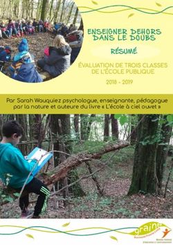 ENSEIGNER DEHORS DANS LE DOUBS RÉSUMÉ - ÉVALUATION DE TROIS CLASSES DE L'ÉCOLE PUBLIQUE