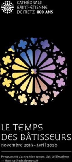 LE TEMPS DES BÂTISSEURS - novembre 2019 - avril 2020 Programme du premier temps des célébrations 800-cathedrale.metz.fr - Ville de ...