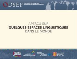 QUELQUES ESPACES LINGUISTIQUES - APERÇU SUR DANS LE MONDE