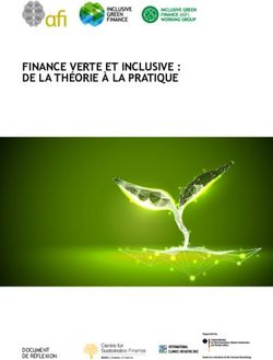 FINANCE VERTE ET INCLUSIVE : DE LA THÉORIE À LA PRATIQUE - DOCUMENT DE RÉFLEXION
