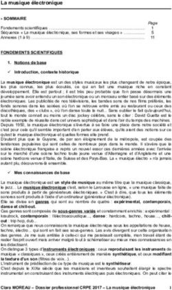 La musique électronique - Crpe Success