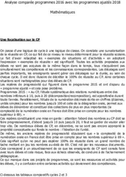 Analyse comparée programmes 2016 avec les programmes ajustés 2018 Mathématiques - SNUipp 05