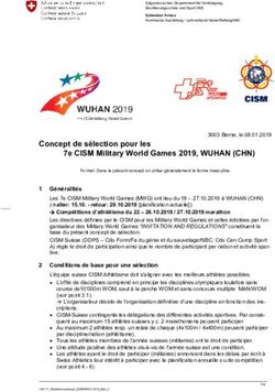 Concept de s&eacute;lection pour les - Swiss Athletics