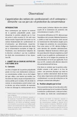 Observations1 L'appr&eacute;ciation des notions de " professionnel " et d'" entreprise " : d&eacute;marche " au cas par cas " et protection du consommateur ...