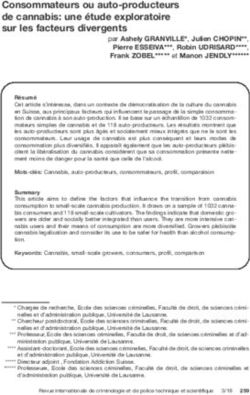 Consommateurs ou auto-producteurs de cannabis: une étude exploratoire sur les facteurs divergents - Serval