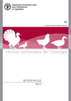 Revues Nationales De L'élevage 10 - SECTEUR AVICOLE Bénin - FAO