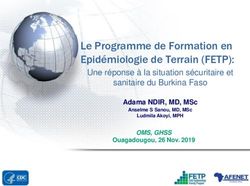 Le Programme de Formation en Epidémiologie de Terrain (FETP): Une réponse à la situation sécuritaire et sanitaire du Burkina Faso
