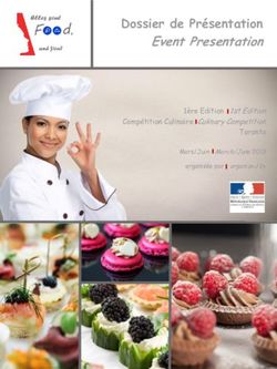 Dossier de Présentation Event Presentation - 1ère Edition 1st Edition Compétition Culinaire Culinary Competition Toronto - Elles Sont Food And You