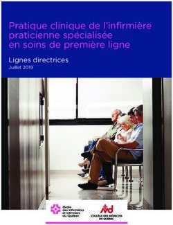 Pratique clinique de l'infirmière praticienne spécialisée en soins de première ligne - Lignes directrices Juillet 2019