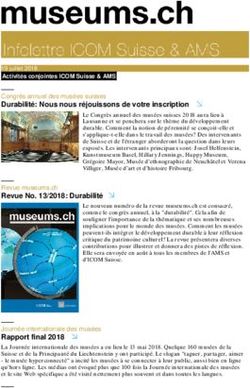 Durabilité: Nous nous réjouissons de votre inscription - Museums.ch