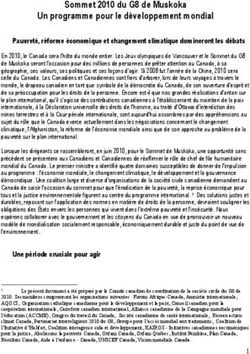 Sommet 2010 du G8 de Muskoka Un programme pour le développement mondial