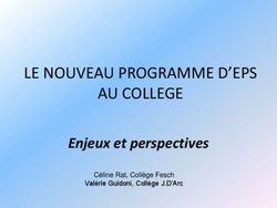 LE NOUVEAU PROGRAMME D'EPS AU COLLEGE - Enjeux et perspectives Céline Rat, Collège Fesch