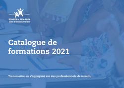 Catalogue de formations 2021 - Transmettre en s'appuyant sur des professionnels de terrain - Oeuvres de Pen-Bron