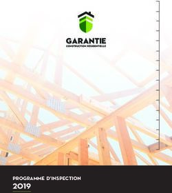 2019 PROGRAMME D'INSPECTION - Garantie Construction Résidentielle