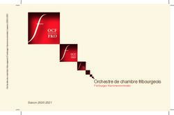 Orchestre de chambre fribourgeois - Freiburger Kammerorchester Saison 2020-2021