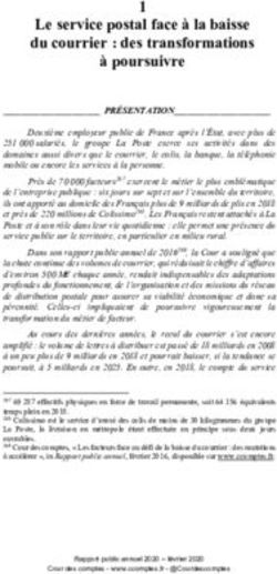 Le service postal face à la baisse du courrier : des transformations à poursuivre - Le service postal face à la ...