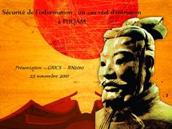 Sécurité de l'information : un cas réel d'intrusion à l'UQAM - Présentation -GRICS -RN2010 25 novembre2010