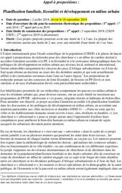 Appel à propositions : Planification familiale, fécondité et développement en milieu urbain - iussp