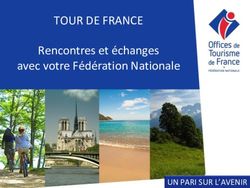 TOUR DE FRANCE Rencontres et échanges avec votre Fédération Nationale - UN PARI SUR L'AVENIR - Offices de Tourisme de France