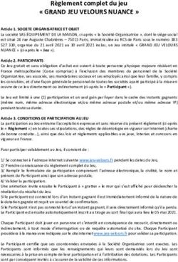 " GRAND JEU VELOURS NUANCE " - Règlement complet du jeu