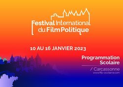 10 AU 16 JANVIER 2023 - Programmation Scolaire / Carcassonne www.fifp-occitanie.com
