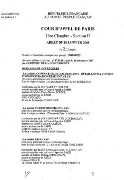 COUR D'APPEL DE PARIS - 1ère Chambre - Section H - Autorité de la ...