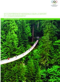 9E CONFÉRENCE MONDIALE SUR LE SPORT ET L'ENVIRONNEMENT - OLYMPICS
