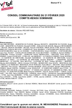 CONSEIL COMMUNAUTAIRE DU 21 FÉVRIER 2020 COMPTE-RENDU SOMMAIRE