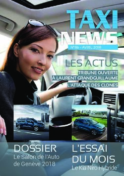NEWS LES ACTUS - DOSSIER Le Salon de l'Auto de Genève 2018 - TAXI News
