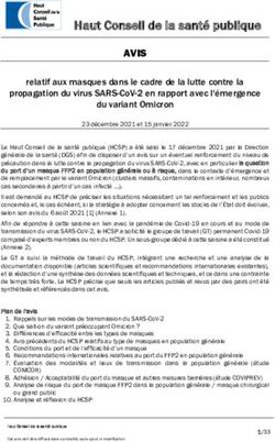 Haut Conseil de la santé publique - AVIS relatif aux masques dans le cadre de la lutte contre la