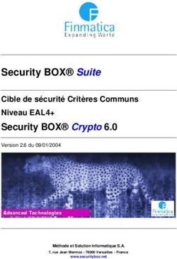 Security BOX Suite Security BOX Crypto 6.0 - Cible de sécurité Critères Communs Niveau EAL4+