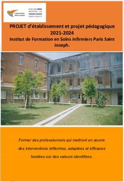 PROJET d'établissement et projet pédagogique Institut de Formation en Soins Infirmiers Paris Saint